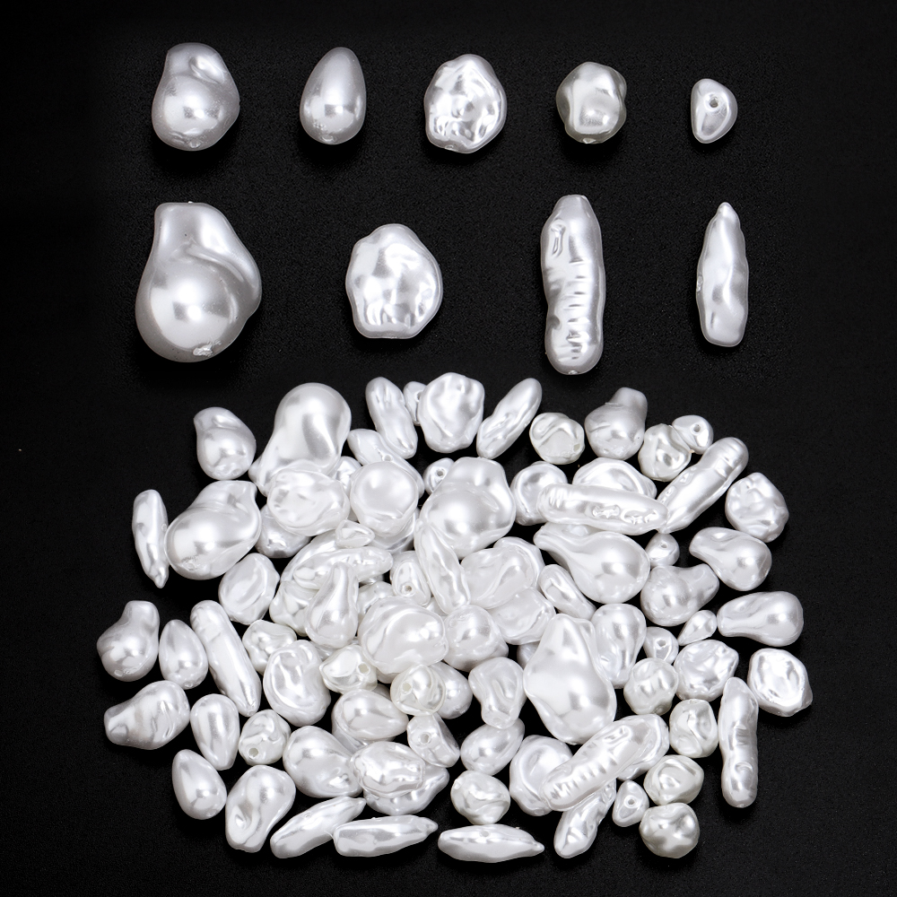Pearl Stud Earrings - 20pcs/lot Irregular ABS Imitation Pearls Beads