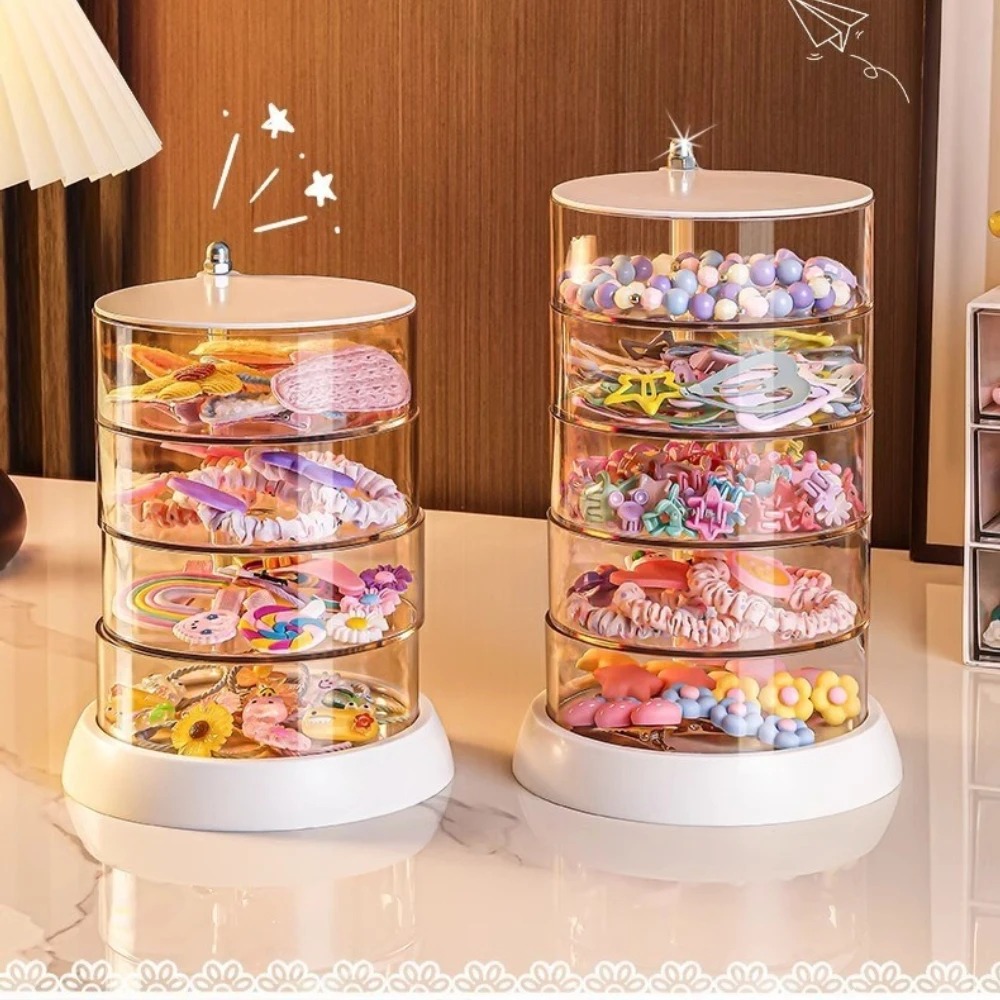 The Jewelry & Watches - 360 Rotating Clear Hair Accessory Organizer