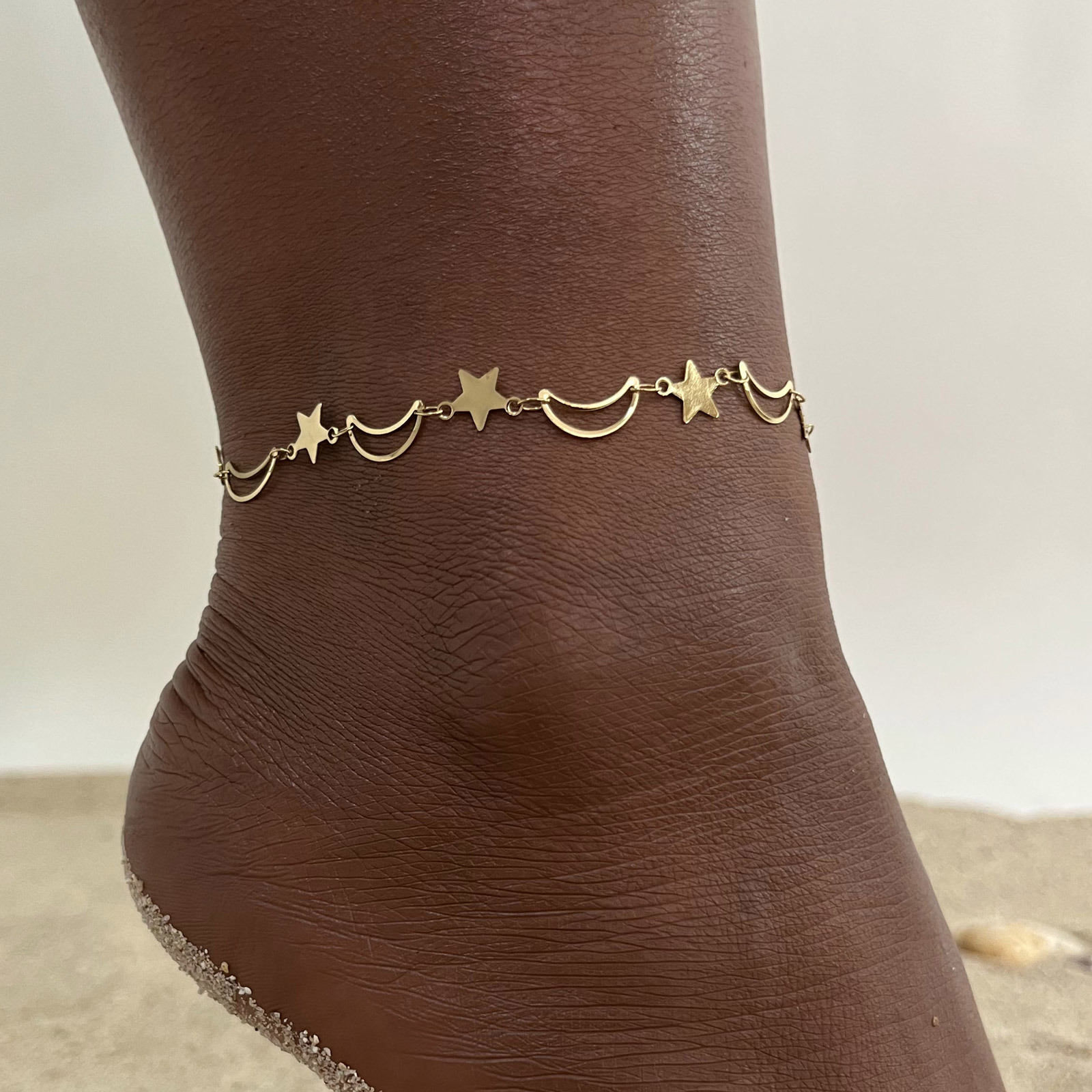 Jc Jewelry & Watches - Dainty Hollow Star Moon Anklets Jewelry