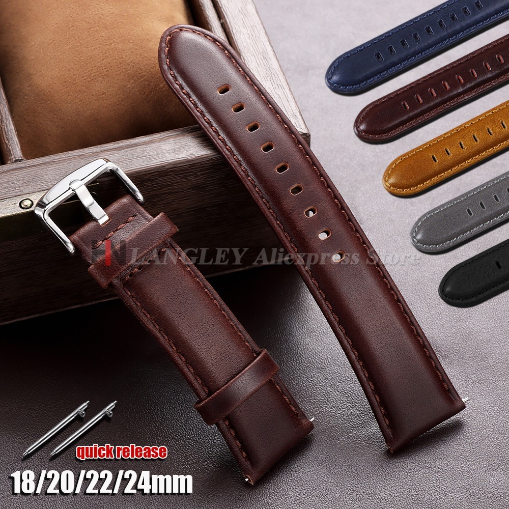 Daniel Wellington Watches & Jewelry Online Store - Quick Release Genuine Leather Watch Band