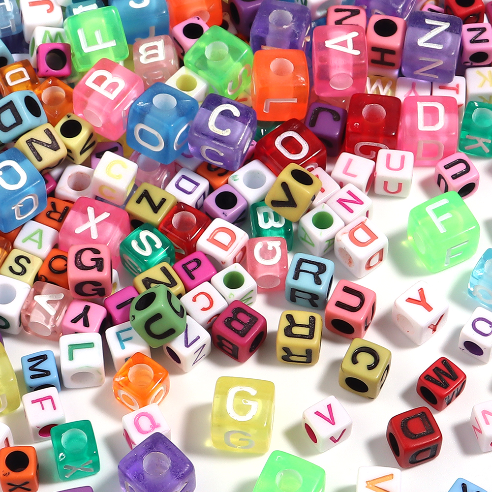 Jewelry Quotes - 100pcs/lot 6 7 10mm Acrylic Letter