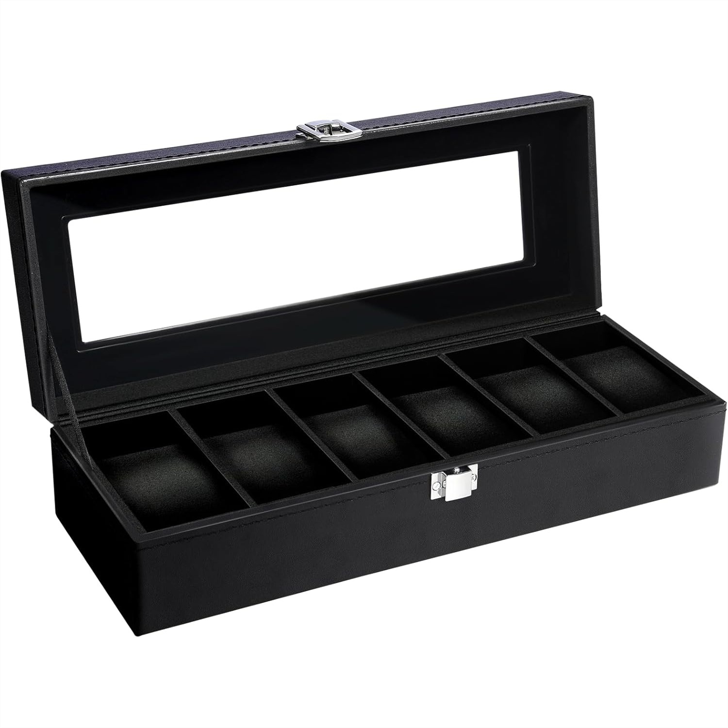 Jewelry Box With Watches - 6 Slot Watch Box with Glass