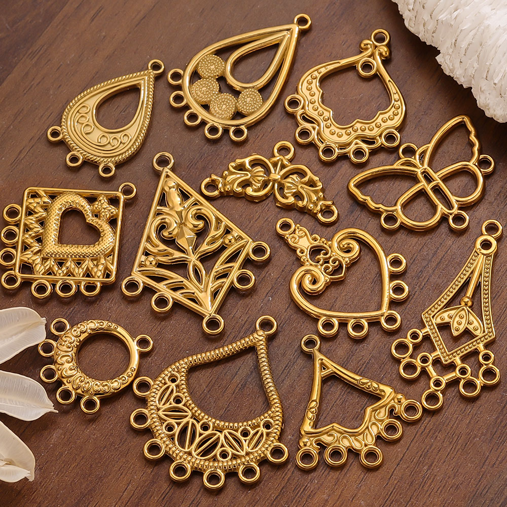 Drop Earrings - 5pcs Stainless Steel Earring Connector Charms