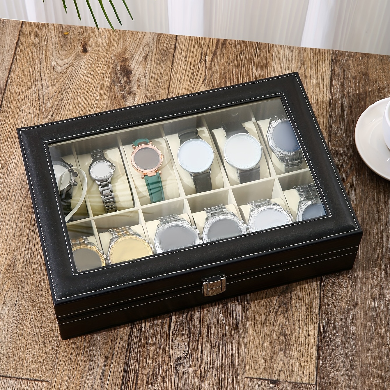 A Faux Leather Watch Storage B - Jewelry Box That Holds Watches reseña y precio