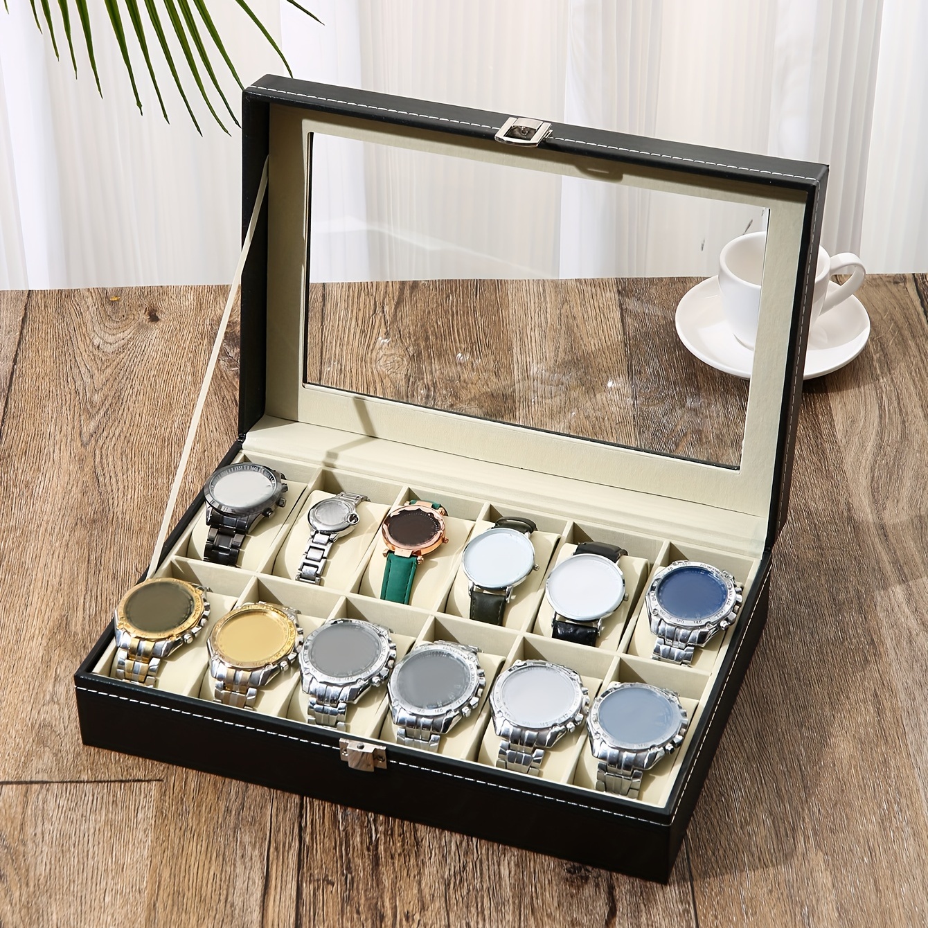 A Faux Leather Watch Storage B - Jewelry Box That Holds Watches reseña y precio