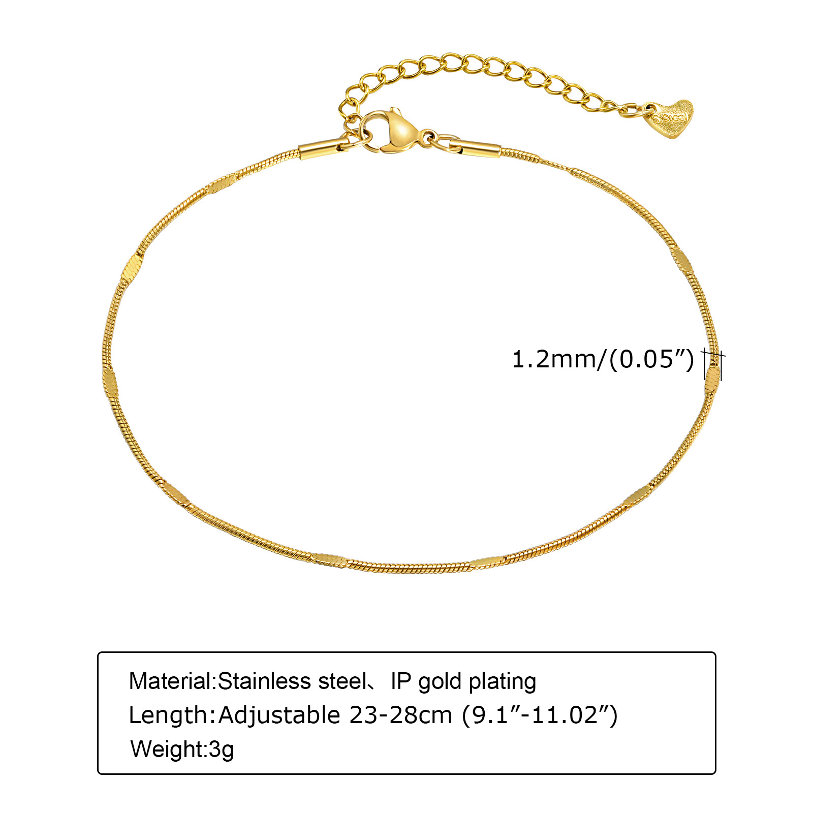 Women's Dainty Squashed Snake  - Jc Jewelry & Watches reseña y precio