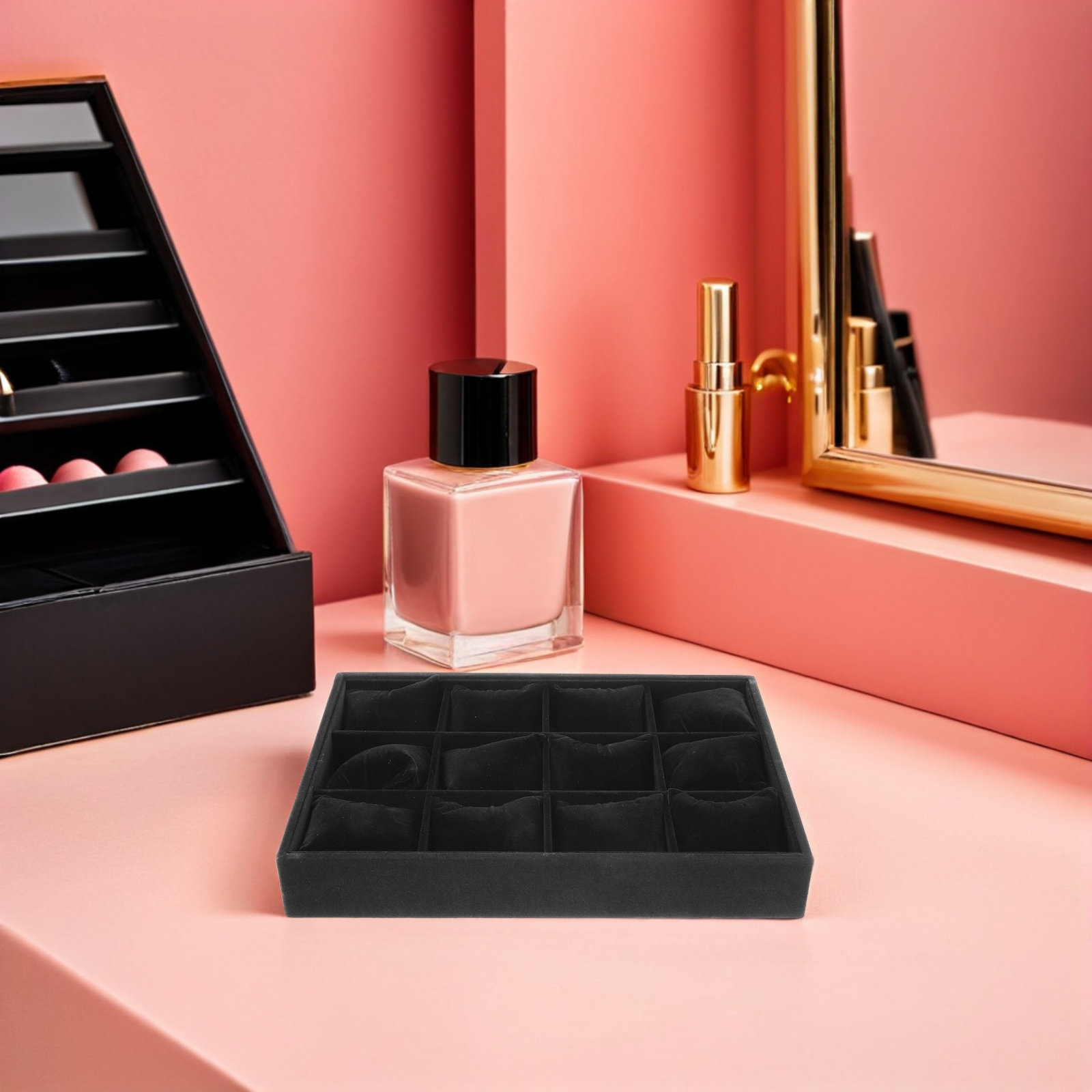 2Pcs Watch Organizer Tray Blac - Jewelry Organizer Watches reseña y precio