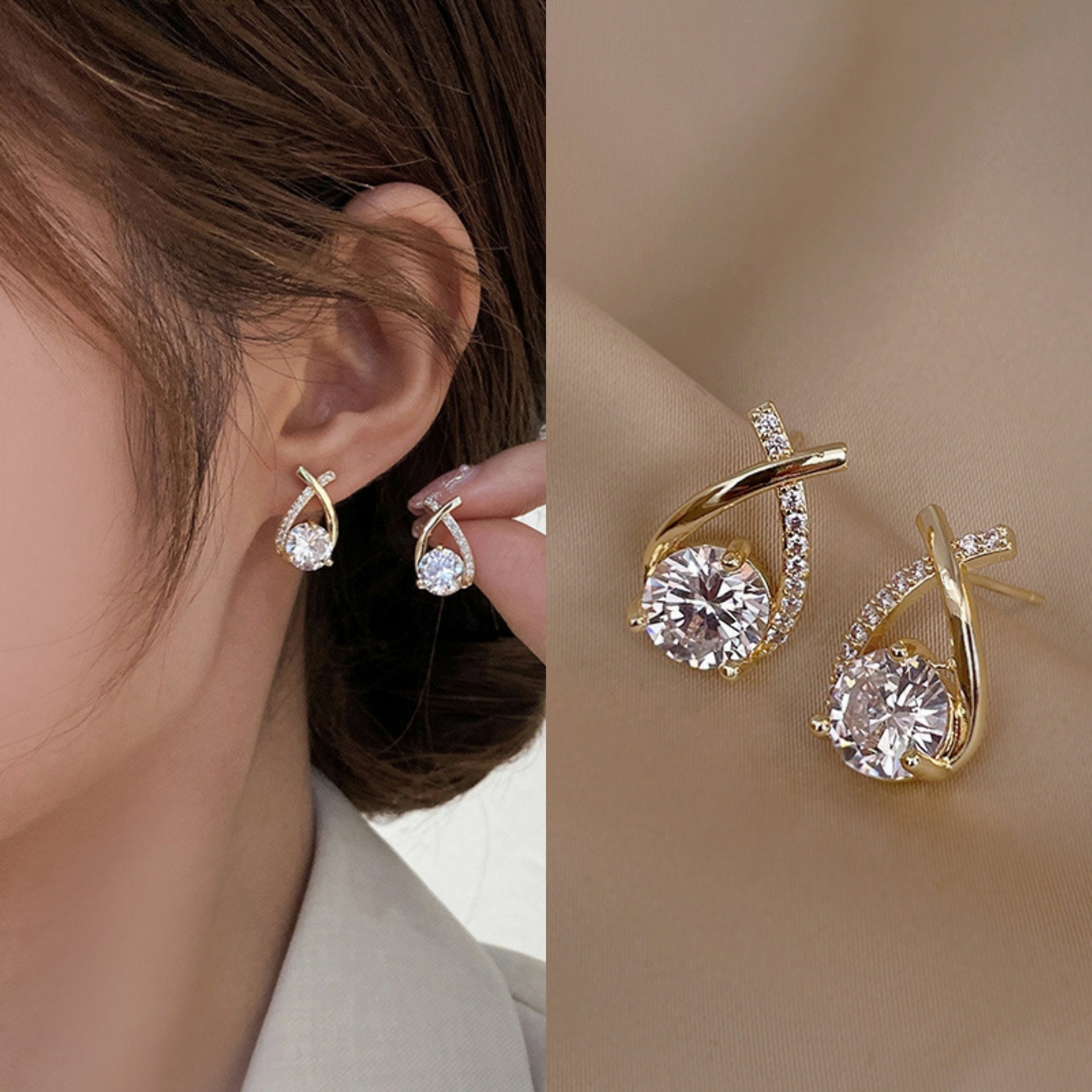 925 Silver Needle Korean Fashi - Pearl Stud Earrings reseña y precio