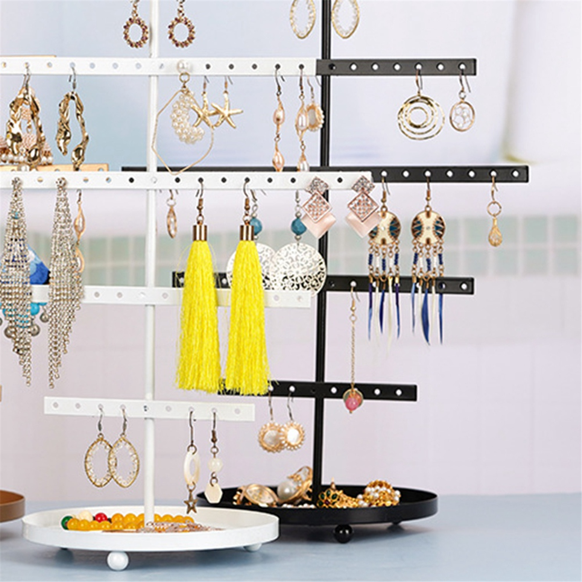 ABQR Black 3-Layer Simple Earr - The Jewelry & Watches reseña y precio