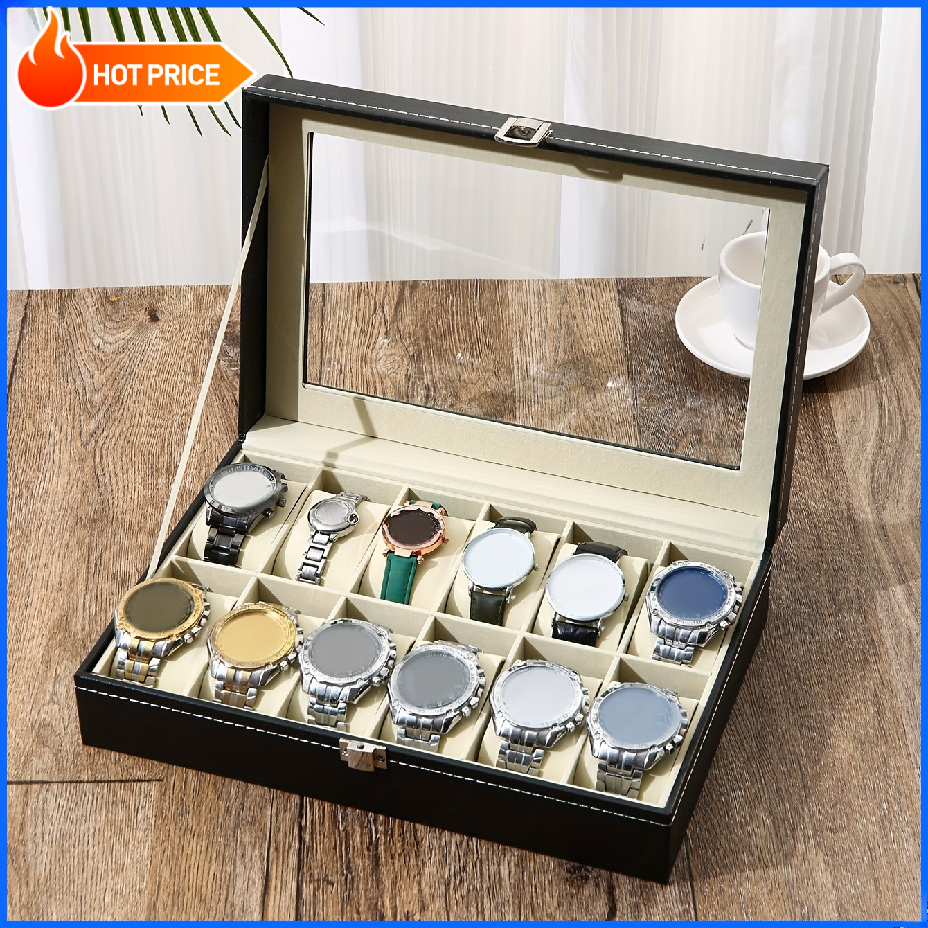 A Faux Leather Watch Storage B - Jewelry Box That Holds Watches reseña y precio
