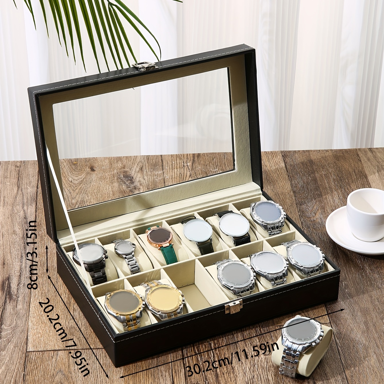 A Faux Leather Watch Storage B - Jewelry Box That Holds Watches reseña y precio