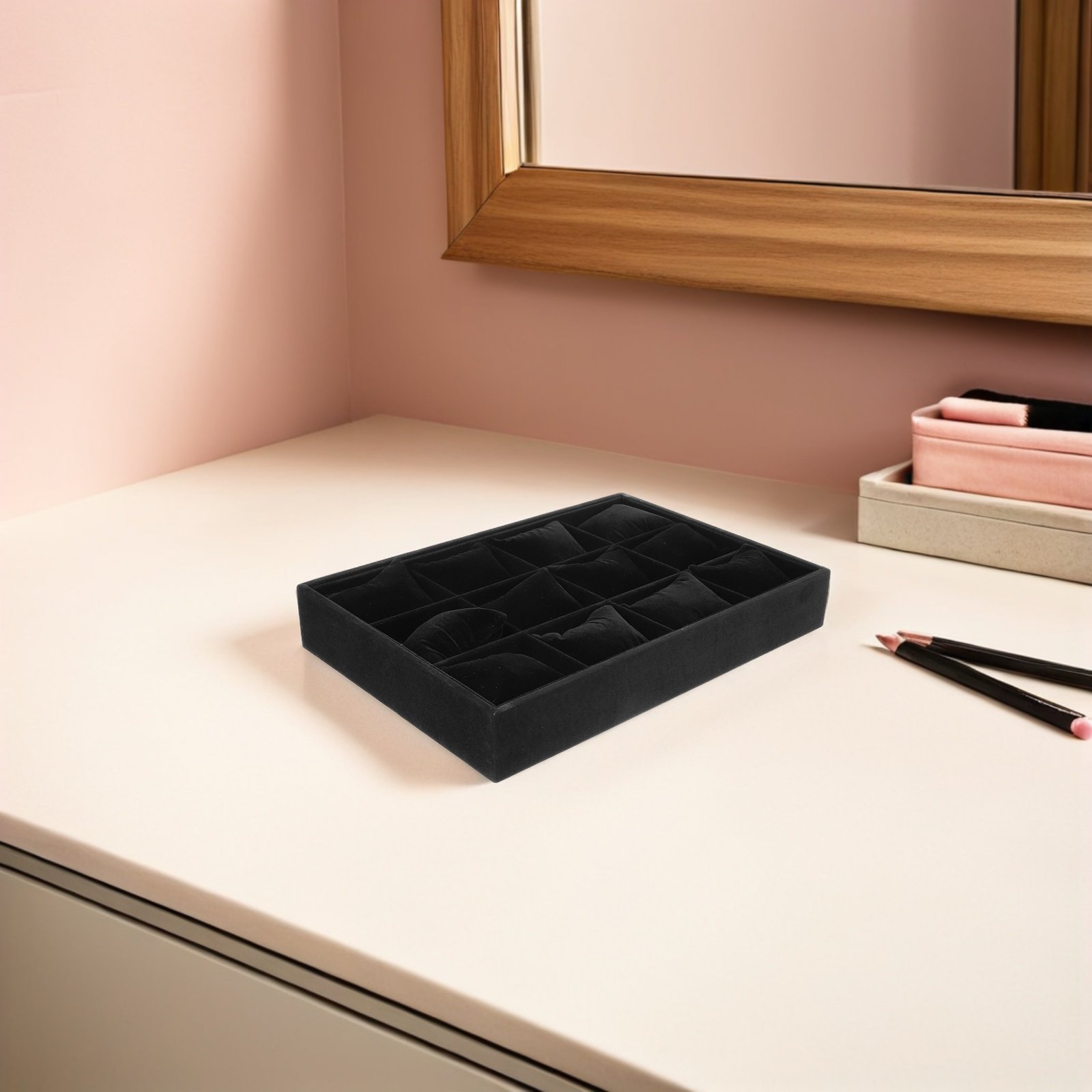 2Pcs Black Jewelry Organizer T - Jewelry Box With Watches reseña y precio