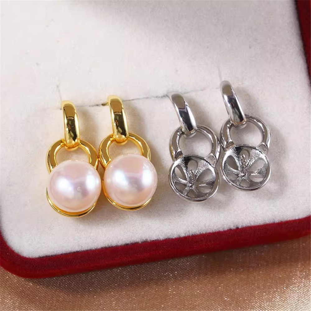 2pcs Gold Plated Pearl Earring - Pearl Stud Earrings reseña y precio