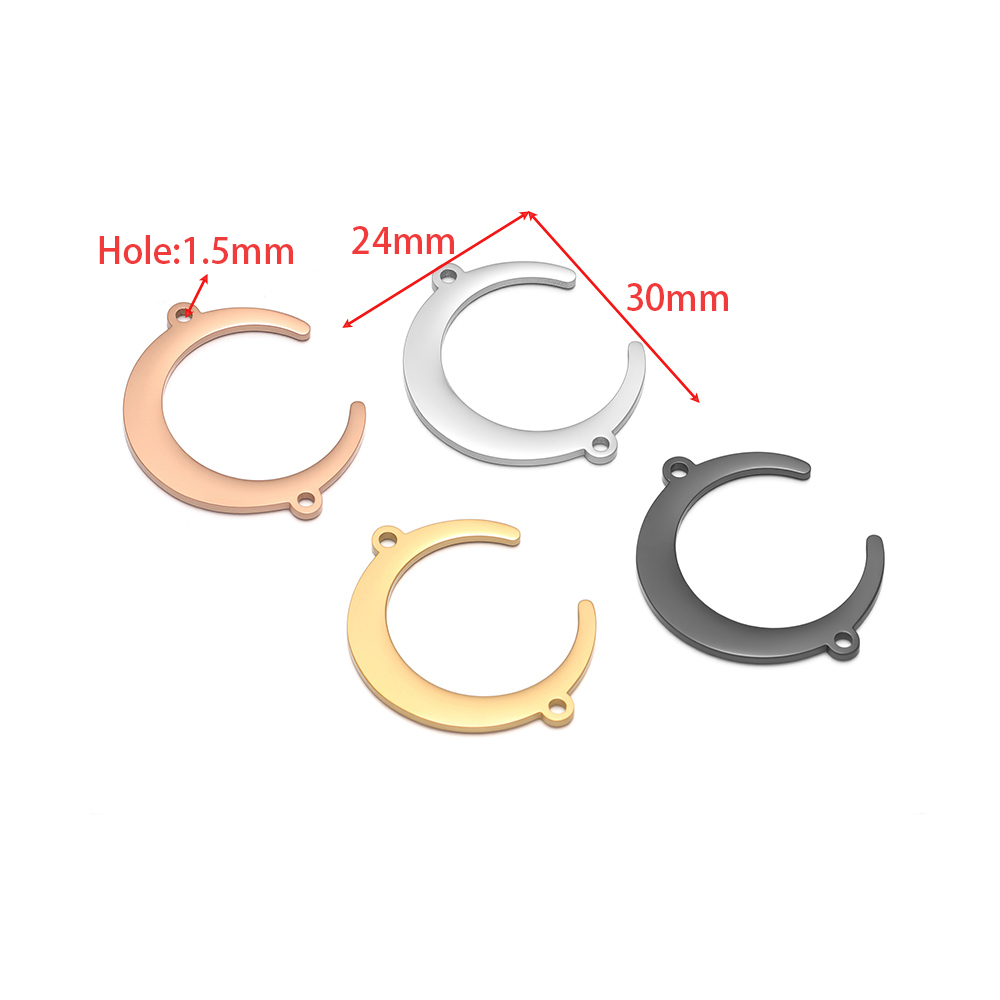 5pcs Stainless Steel Moon Pend - Drop Earrings reseña y precio