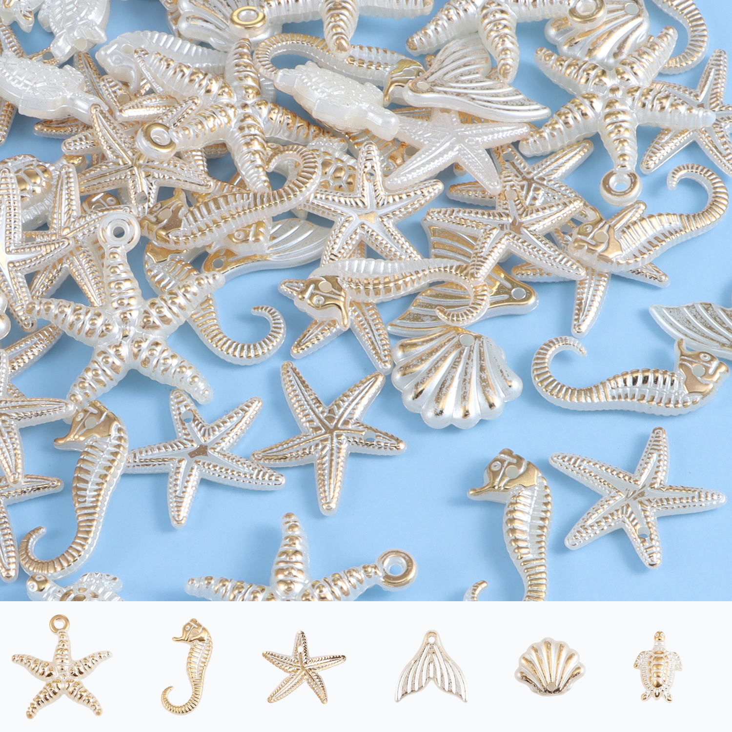 30 pieces of ocean series rand - Pearl Stud Earrings reseña y precio