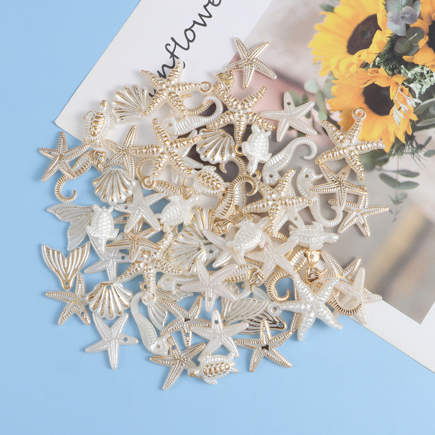 30 pieces of ocean series rand - Pearl Stud Earrings reseña y precio