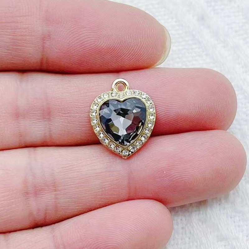 10pcs heart-shaped inlaid colo - The Jewelry & Watches reseña y precio