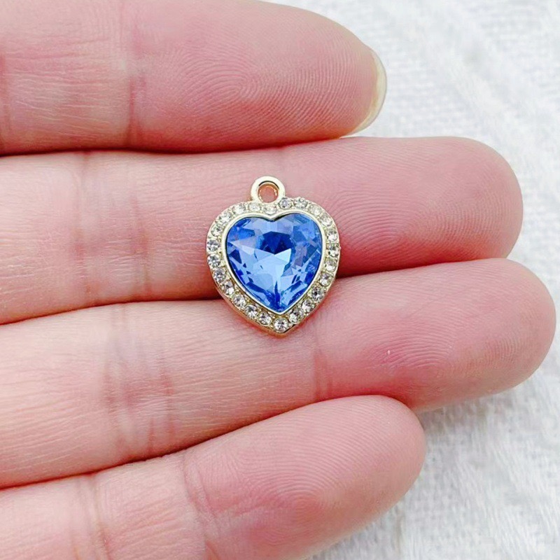 10pcs heart-shaped inlaid colo - The Jewelry & Watches reseña y precio