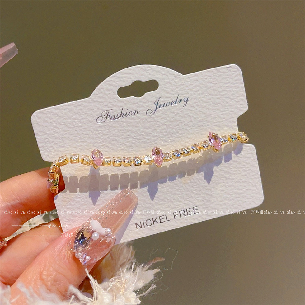 Pink Full Diamand Zircon Brace - Best Jewelry Watches Women reseña y precio