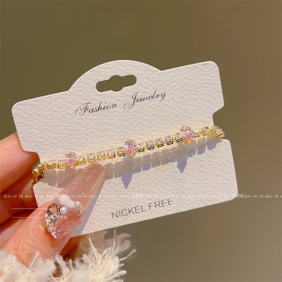 Pink Full Diamand Zircon Brace - Best Jewelry Watches Women reseña y precio