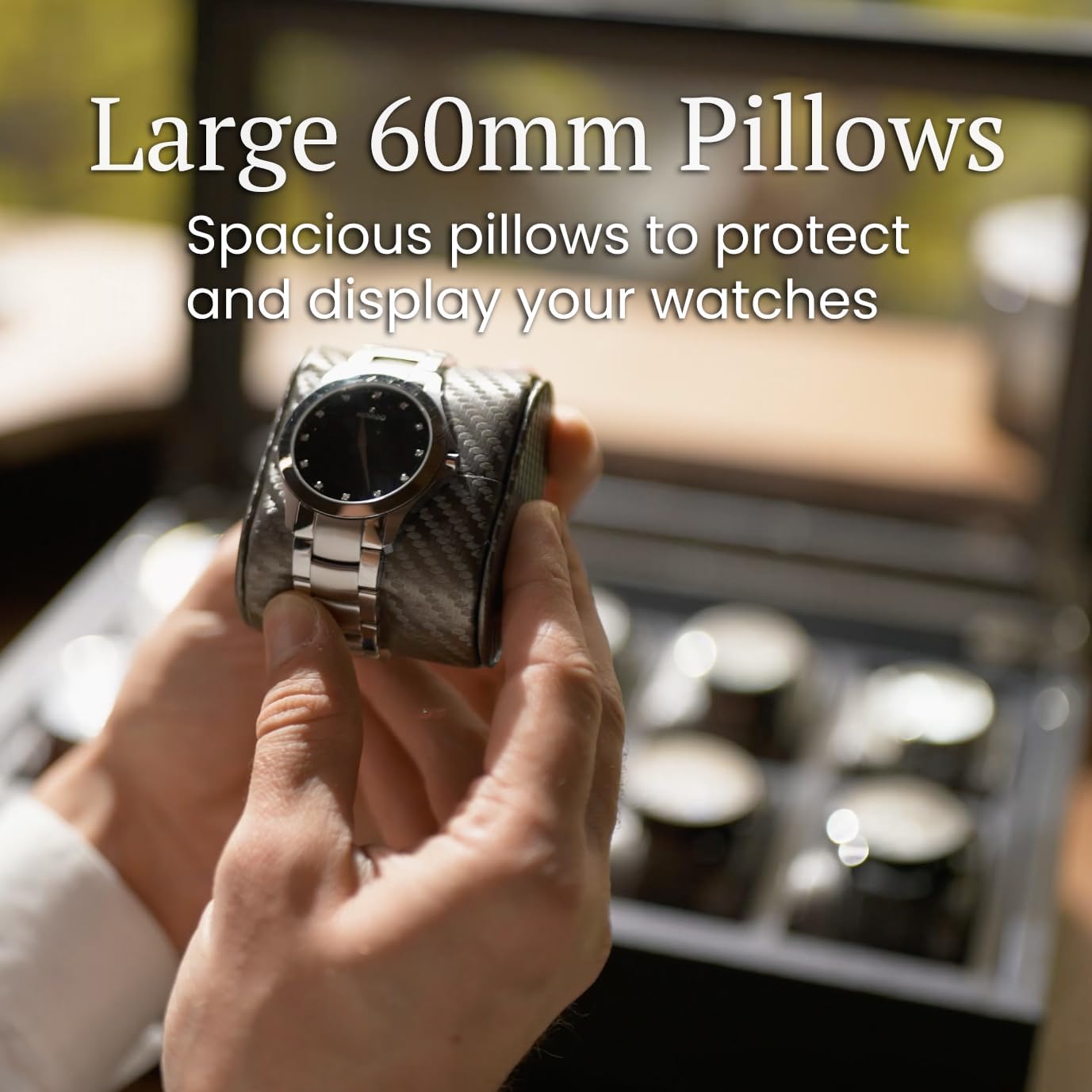 Large Watch Box for Men, 10-Sl - Jewelry Box With Watches reseña y precio