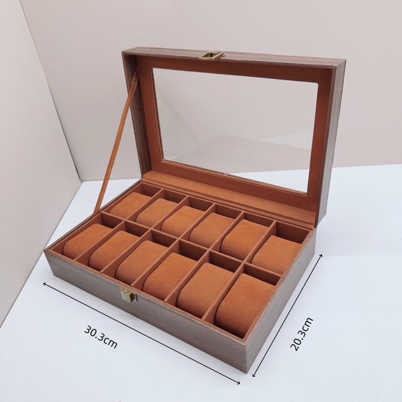 Wood Watch Box 6/10/12 Grids W - Jewelry Box That Holds Watches reseña y precio