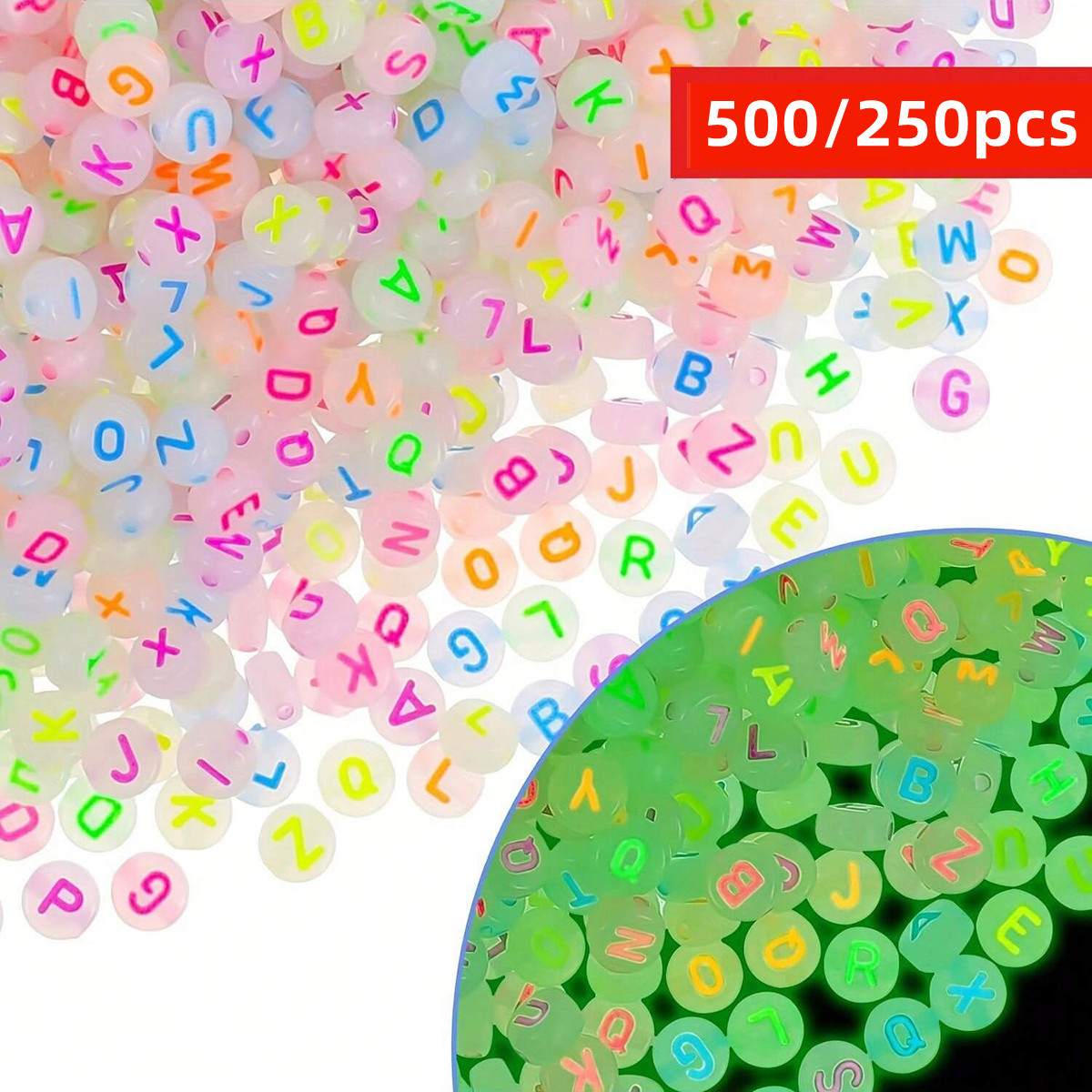 500/250pcs 4*7 mm Glowing Acry - Jewelry Quotes reseña y precio