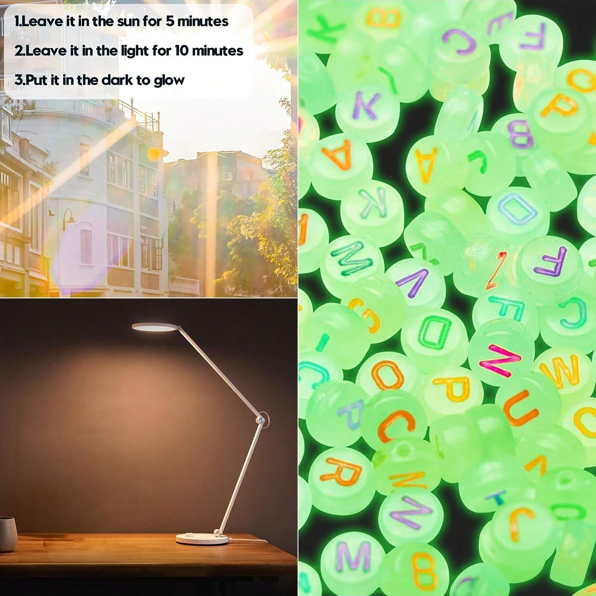 500/250pcs 4*7 mm Glowing Acry - Jewelry Quotes reseña y precio