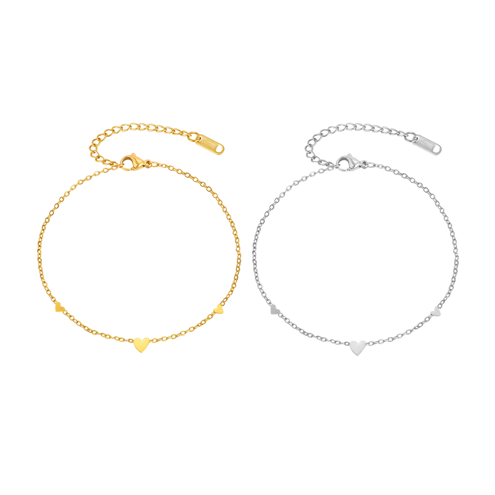 Stainless Steel Heart Anklets  - Jc Jewelry & Watches reseña y precio