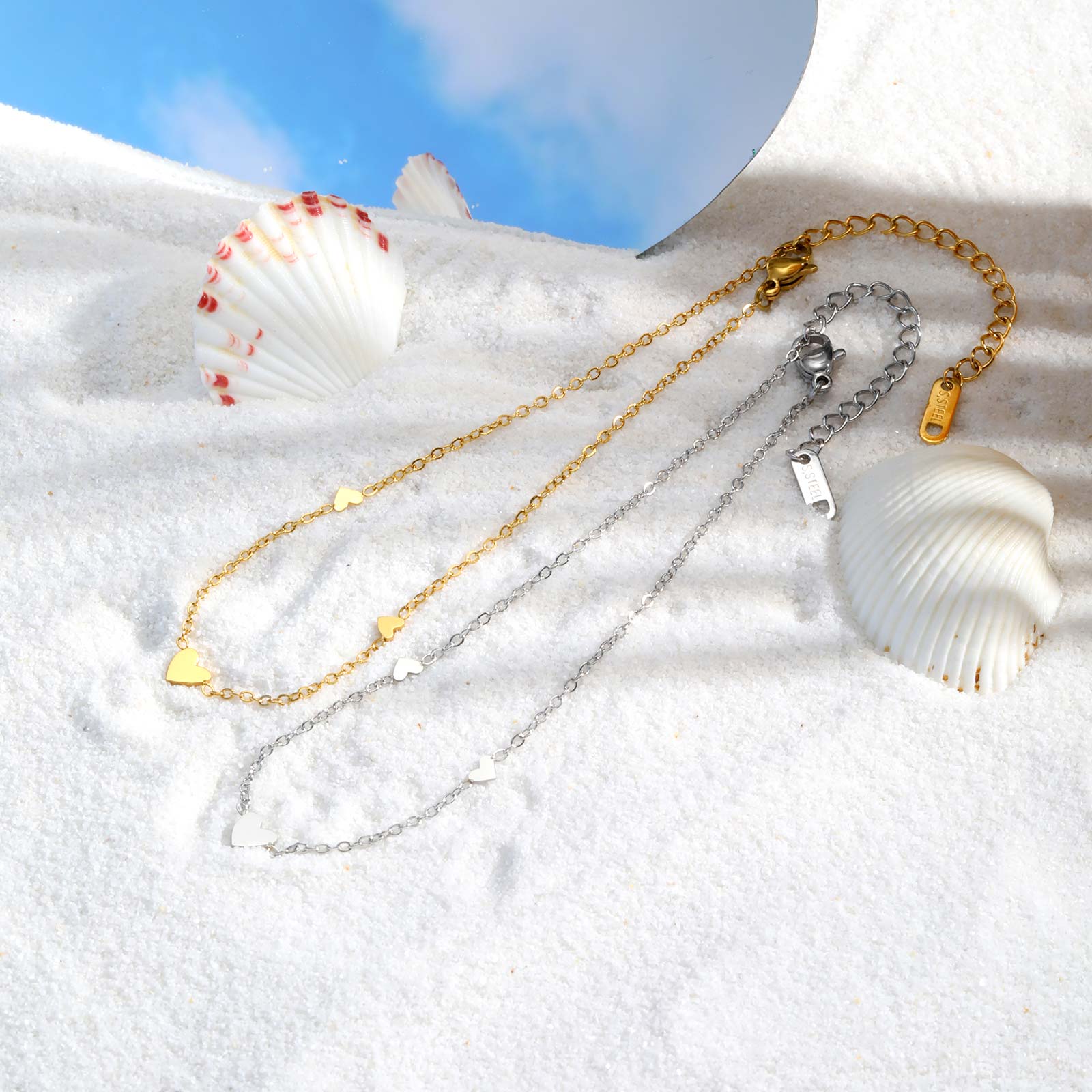 Stainless Steel Heart Anklets  - Jc Jewelry & Watches reseña y precio