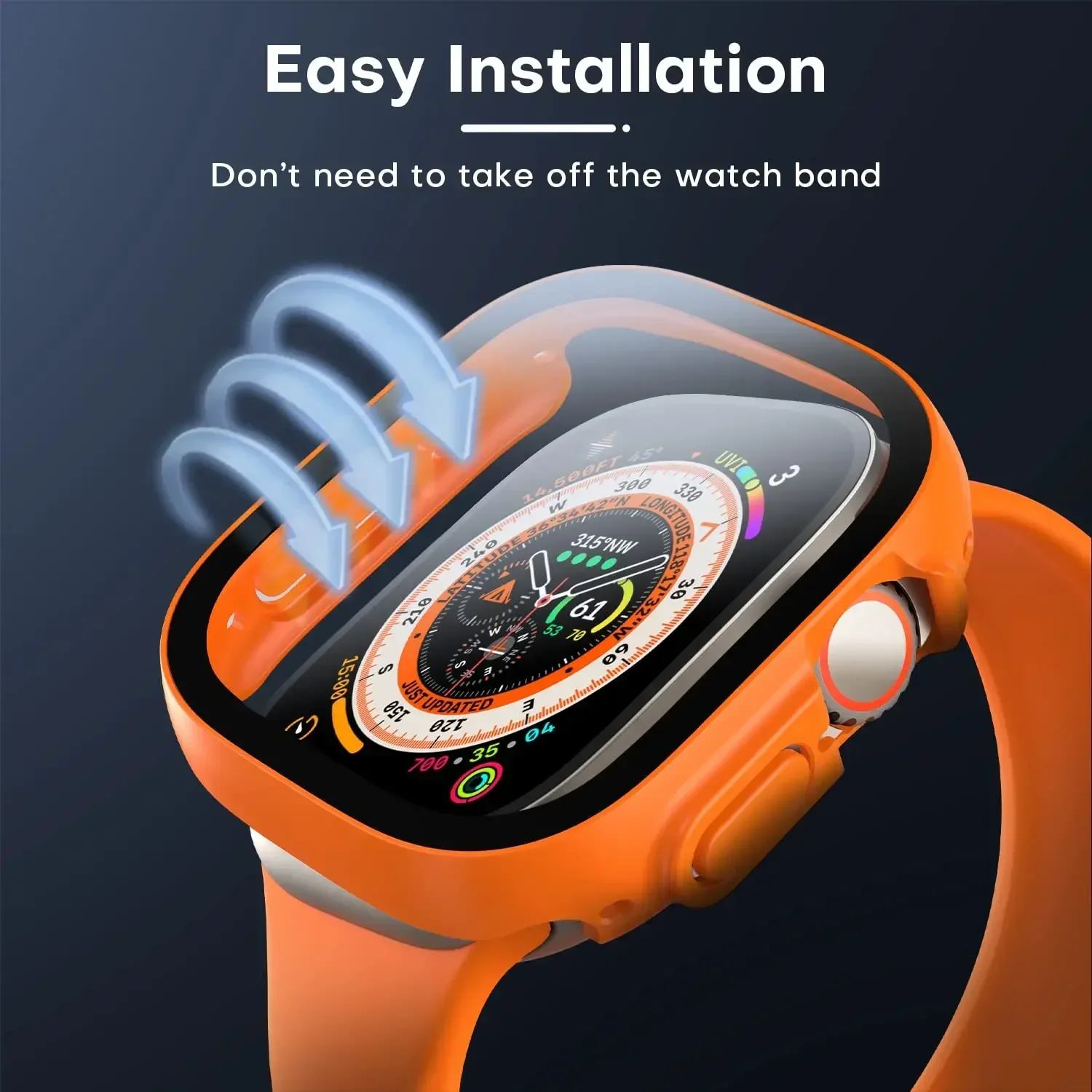 Glass+ Cover For Apple Watch c - Jewelry Smart Watches reseña y precio