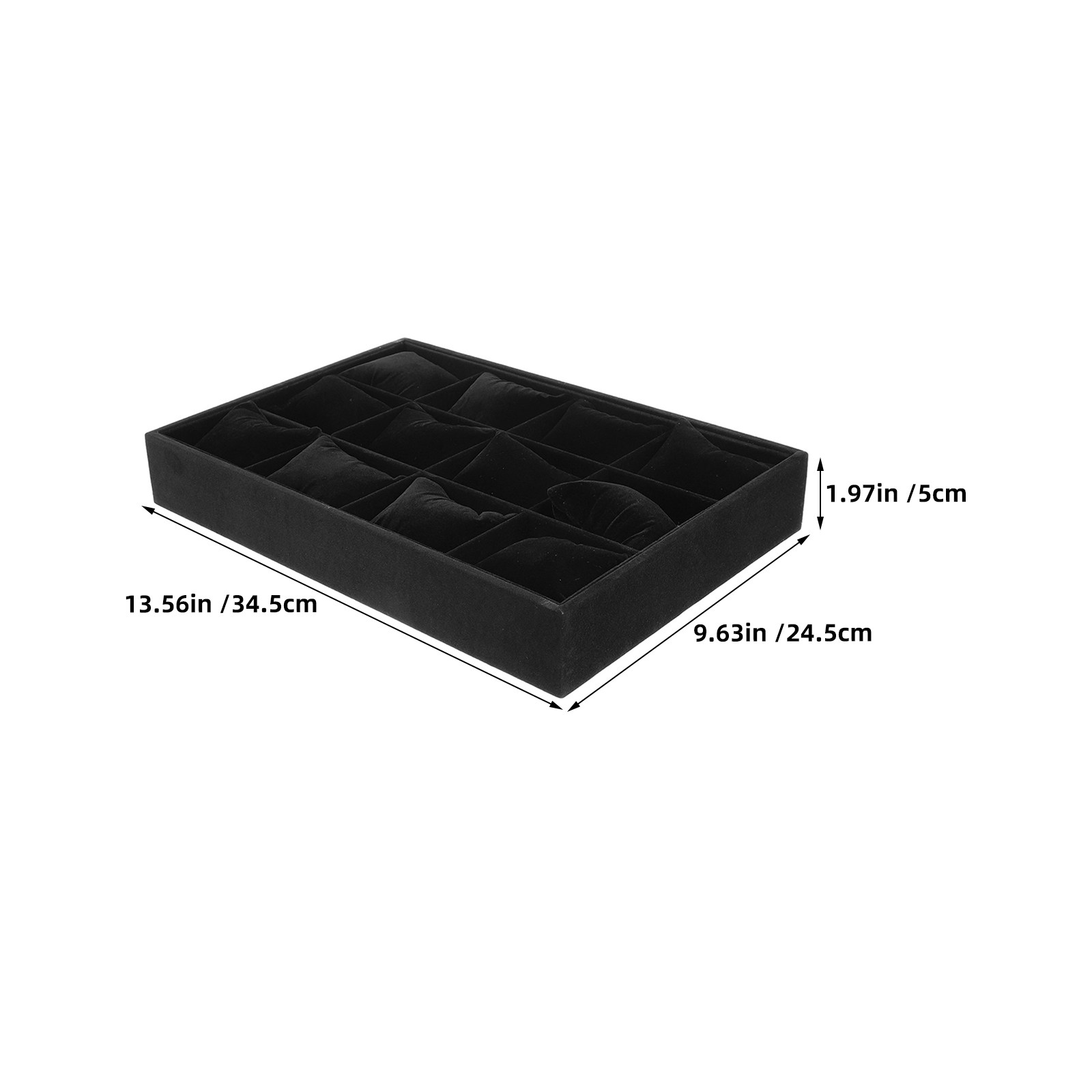 2Pcs 12-Slot Black Grid Jewelr - Jewelry Organizer Watches reseña y precio
