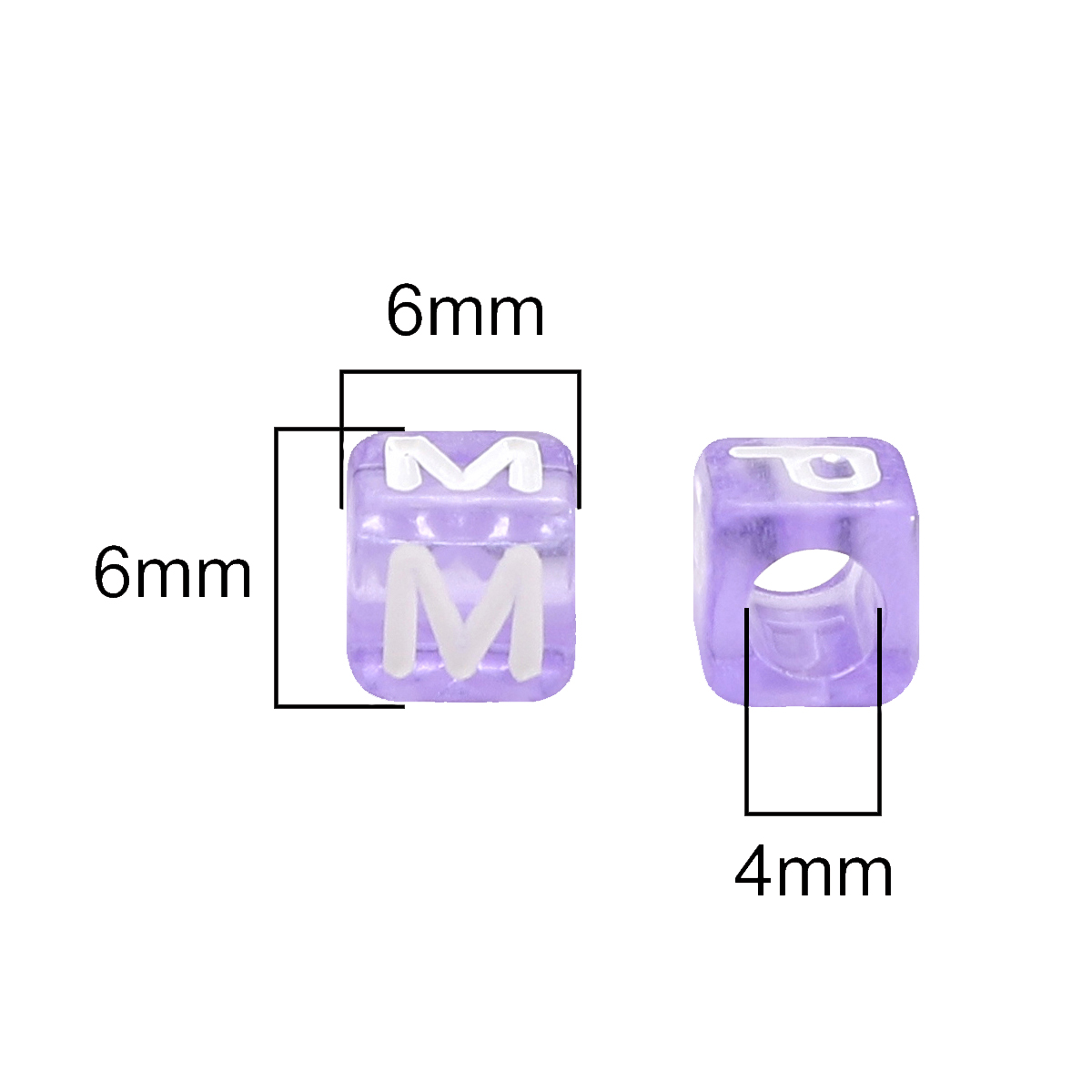 6x6mm Acrylic Translucent Squa - Jewelry Quotes reseña y precio
