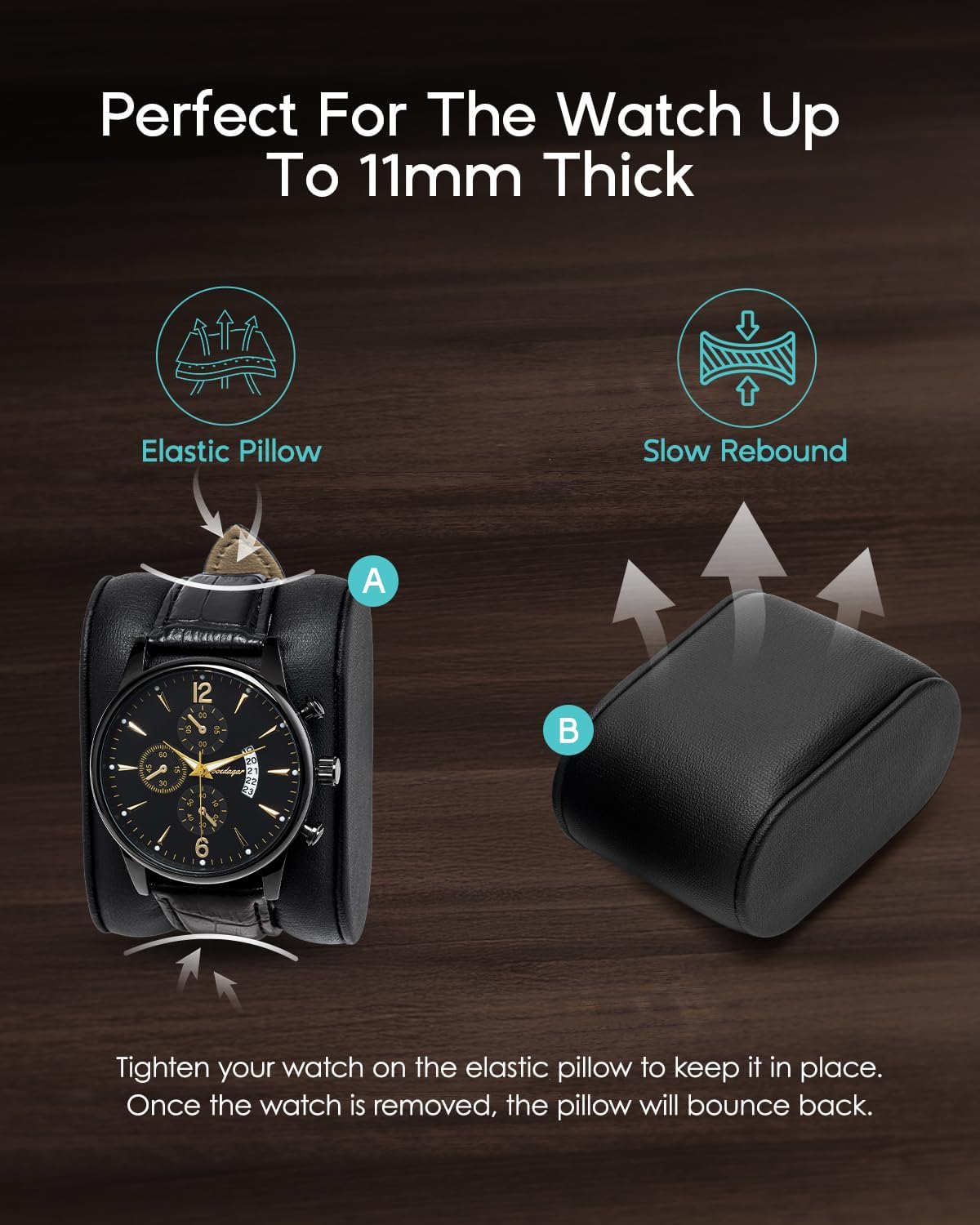 6-Slot Watch Case with Glass L - Jewelry Box With Watches reseña y precio