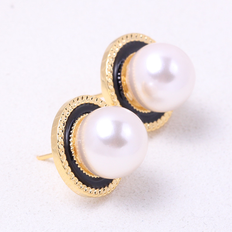 E022 Gold Plated Copper S925 S - Pearl Stud Earrings reseña y precio