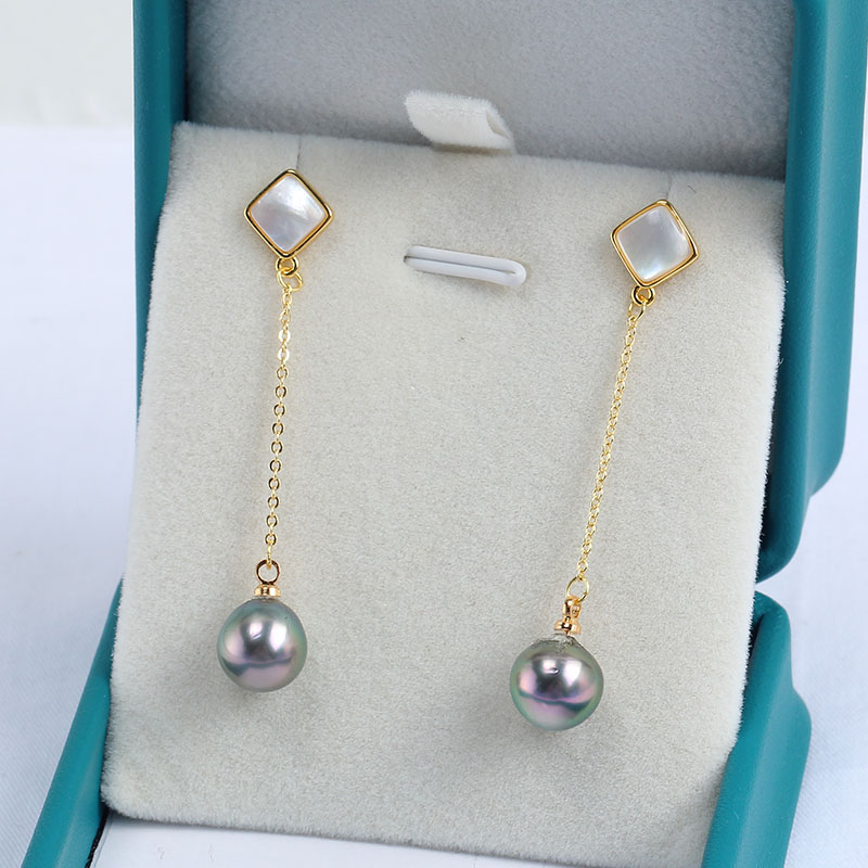 4PCS E200 Gold Plated Copper S - Pearl Stud Earrings reseña y precio