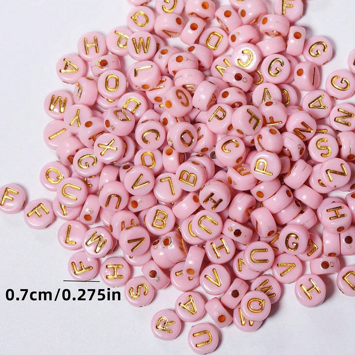 500/250pcs 7mm Pink Letter,Val - Jewelry Quotes reseña y precio