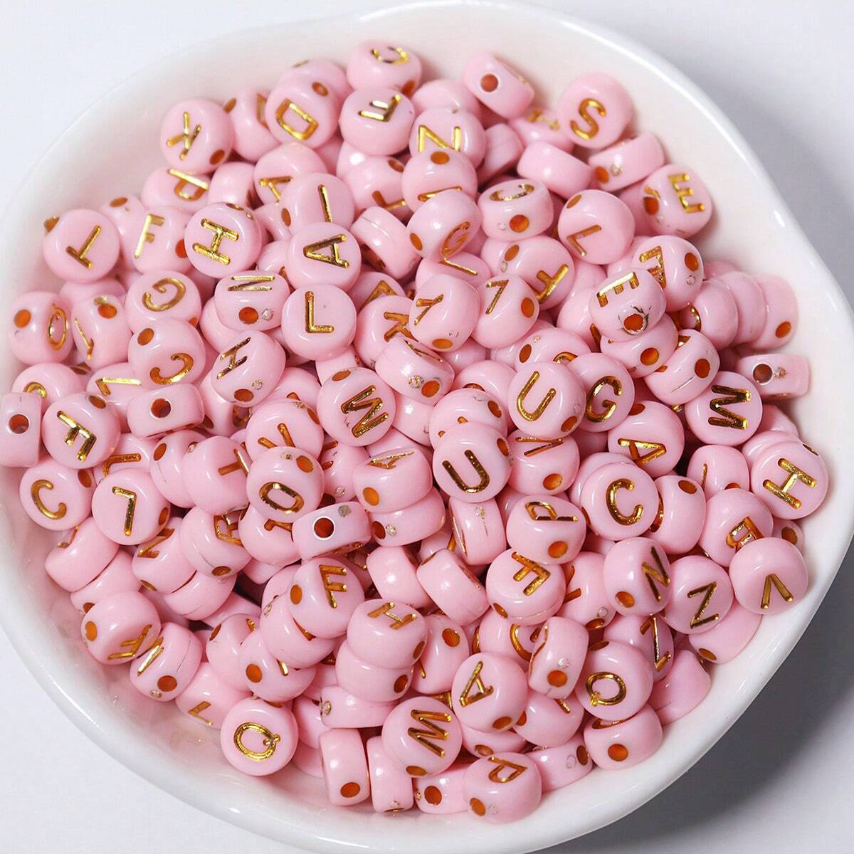 500/250pcs 7mm Pink Letter,Val - Jewelry Quotes reseña y precio