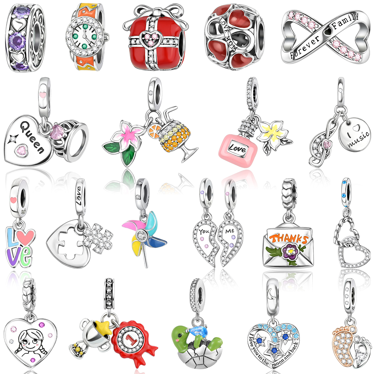 925 Sterling Silver Love Senti - Jewelry Making Watches reseña y precio