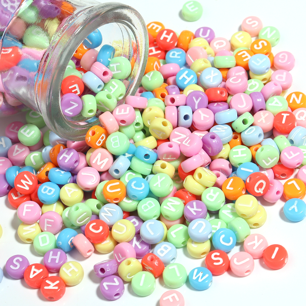 100pcs 7mm Acrylic Mixed Lette - Jewelry Quotes reseña y precio