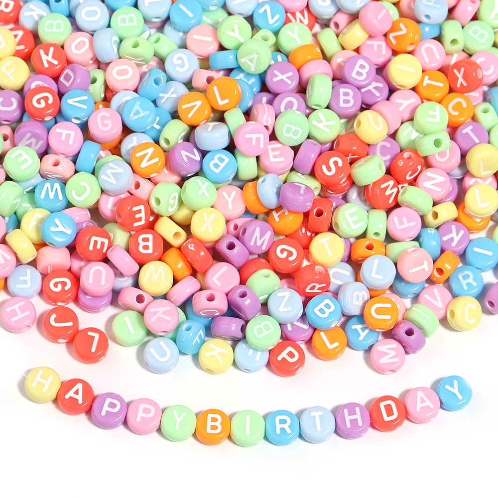 100pcs 7mm Acrylic Mixed Lette - Jewelry Quotes reseña y precio