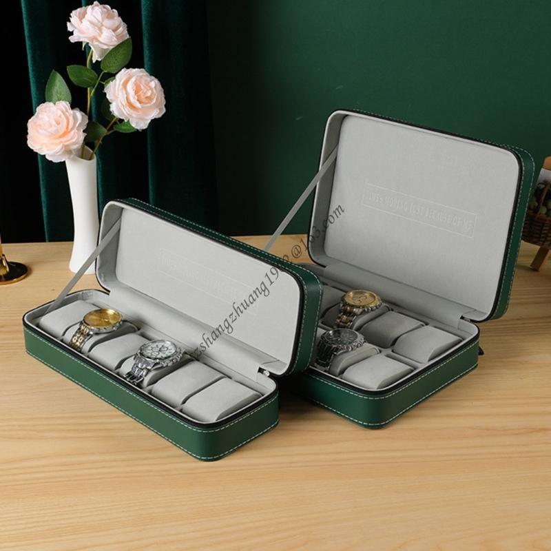Q6RB Watch Travel Box with Zip - Jewelry Box That Holds Watches reseña y precio