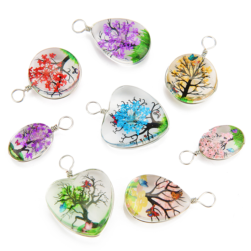 5pcs Colorful Tree Crystal Gla - Drop Earrings reseña y precio