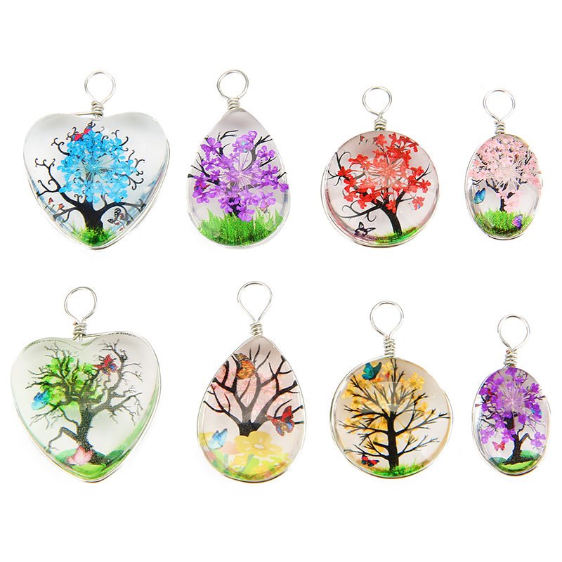 5pcs Colorful Tree Crystal Gla - Drop Earrings reseña y precio