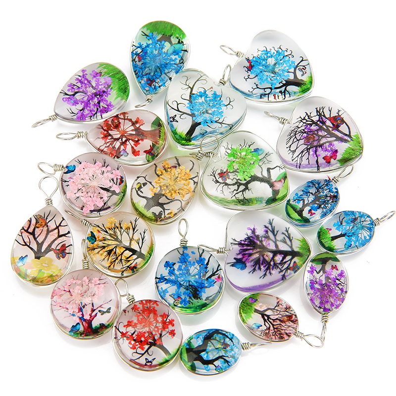 5pcs Colorful Tree Crystal Gla - Drop Earrings reseña y precio