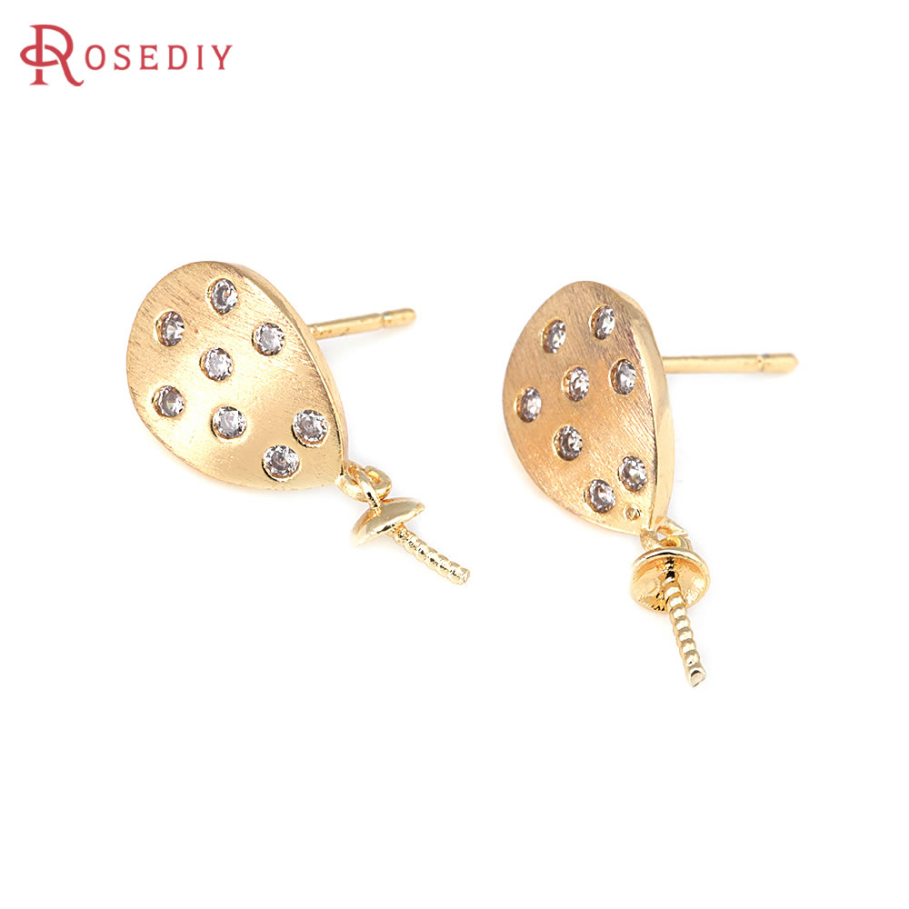 4PCS 18K Gold Color Brass and  - Drop Earrings reseña y precio