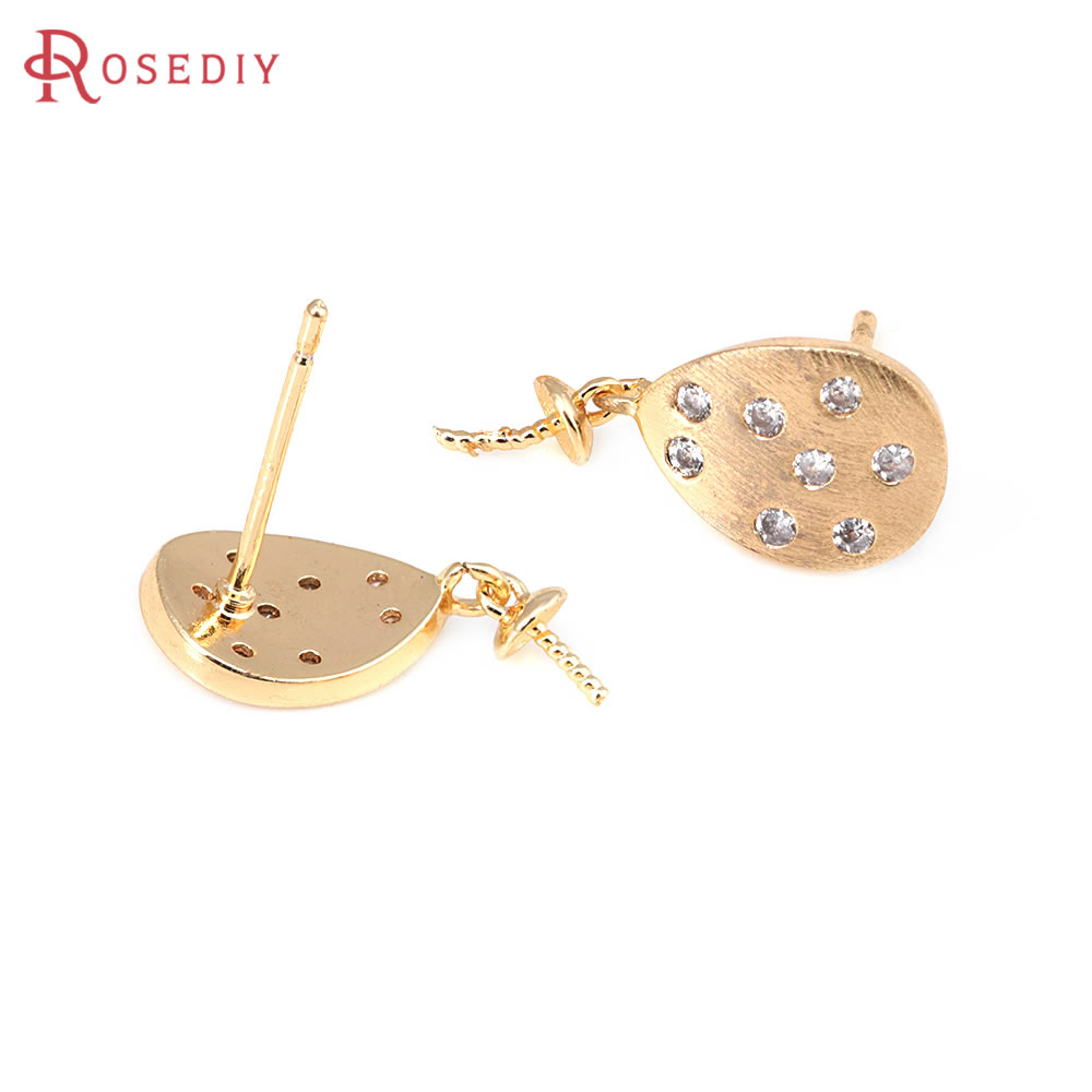 4PCS 18K Gold Color Brass and  - Drop Earrings reseña y precio
