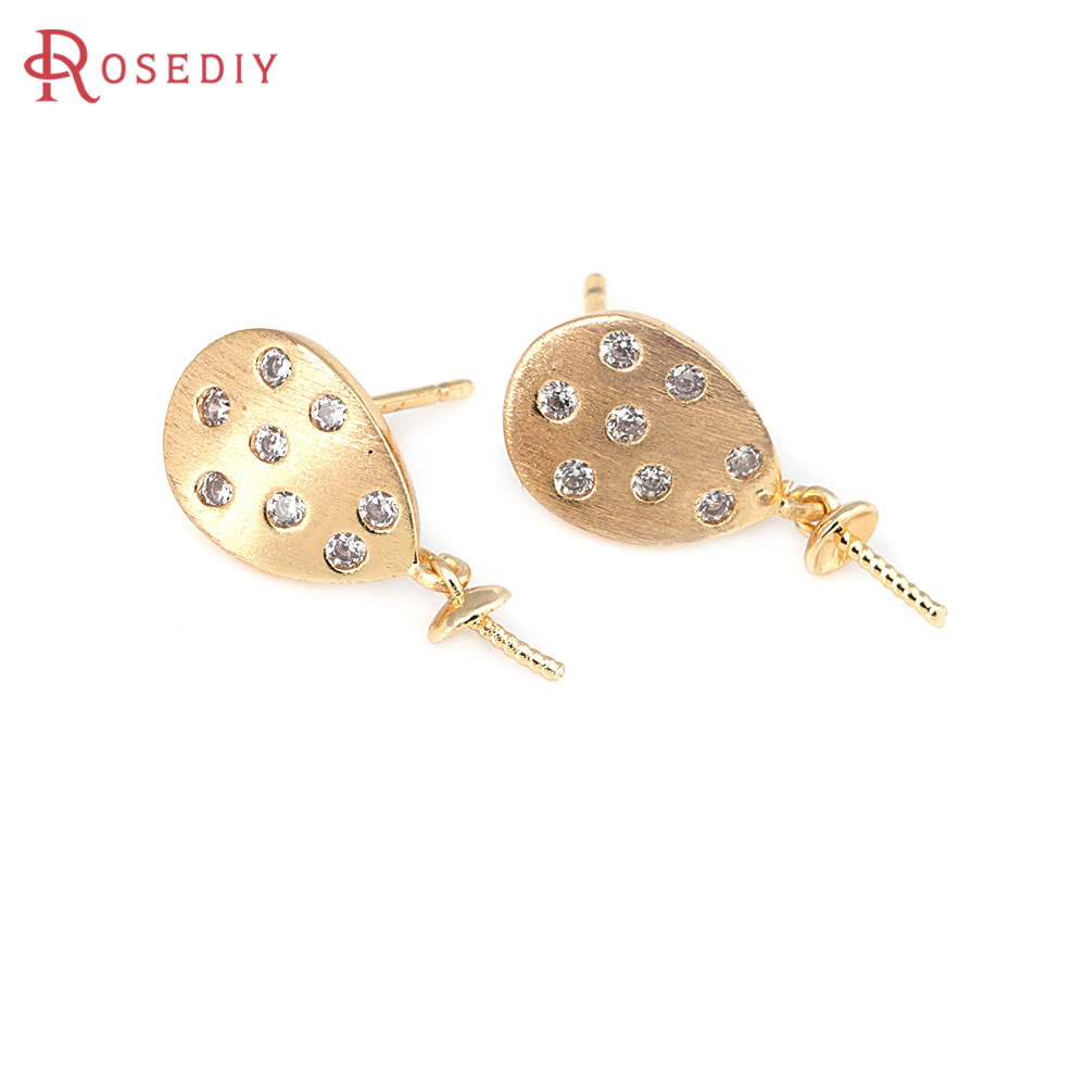 4PCS 18K Gold Color Brass and  - Drop Earrings reseña y precio