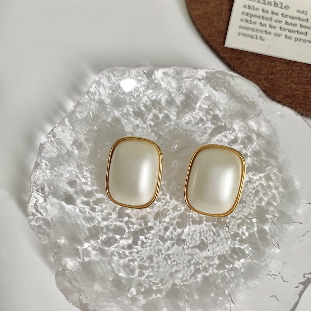 925 Silver Needle Korean Fashi - Pearl Stud Earrings reseña y precio