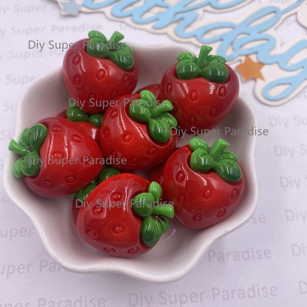8PCS Resin Kawaii Colorful Red - Paradise Jewelry & Watches Llc Miami Reviews reseña y precio